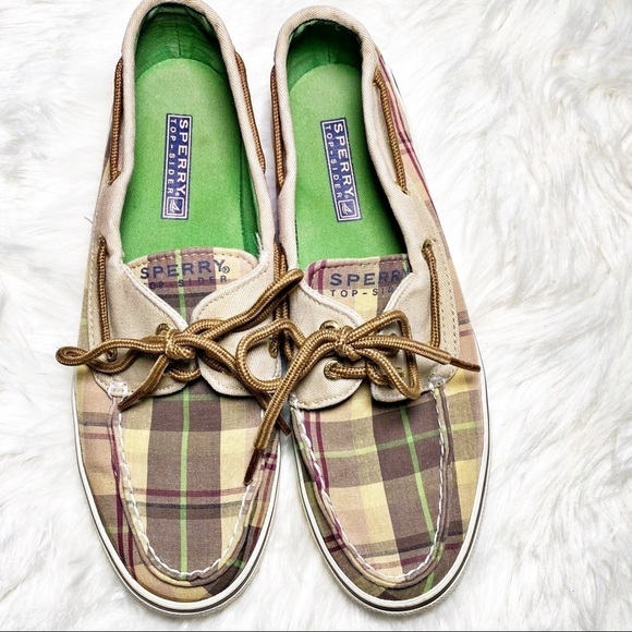 SPERRY Women’s Top Sider Plaid Nautical Slip On Loafers, Size 8 - Picture 6 of 9